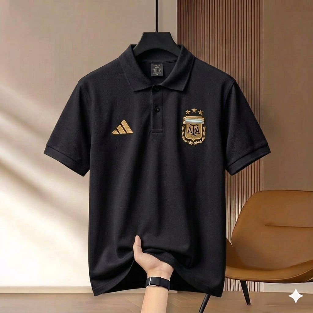 China Cotton Jursey Polo shirt For Men's (AGR Black)