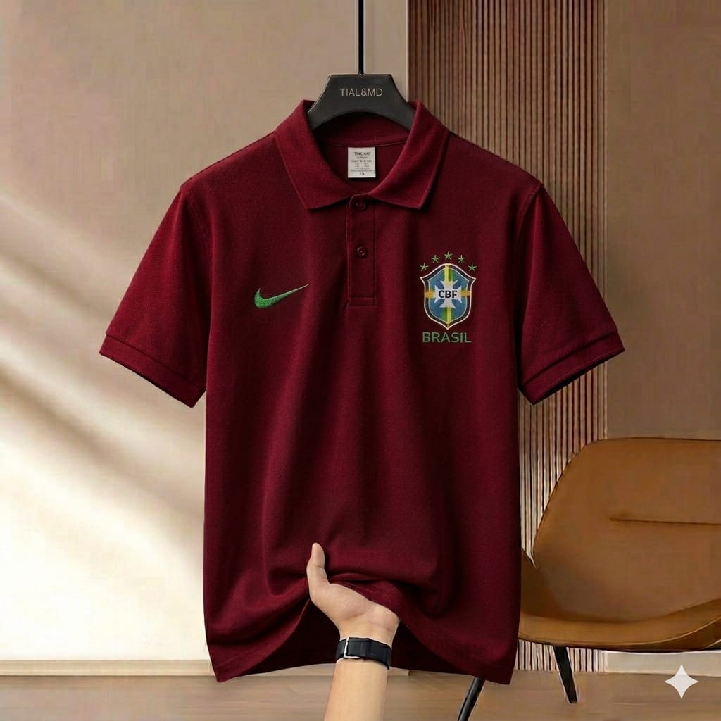China Cotton Jursey Polo shirt For Men's (Brazil Meroon)