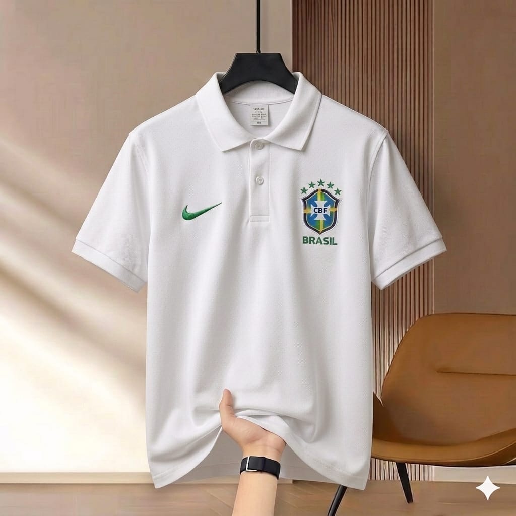 China Cotton Jursey Polo shirt For Men's (Brazil White)
